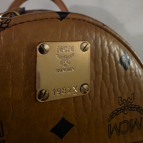 MCM Tan Mini Backpack - Picture 12 of 13